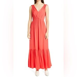 NWT  Kobi Halperin Almita Maxi Dress in Flamingo (pink), Size Medium.